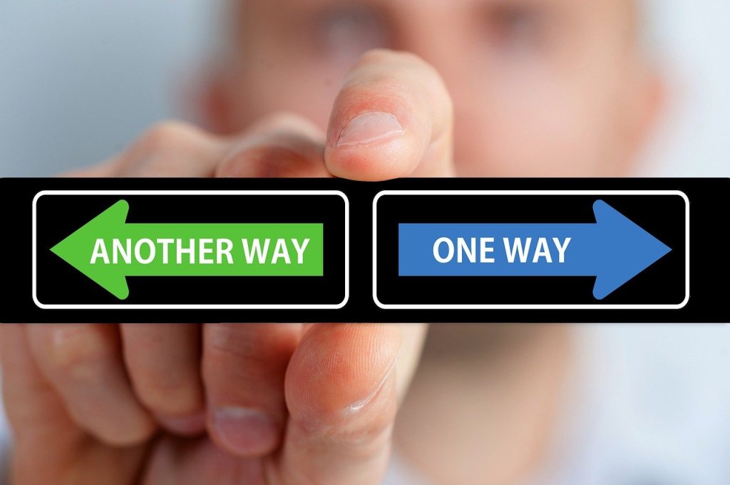 One-way direction signs