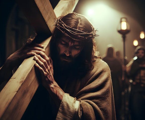 Jesus carrying cross