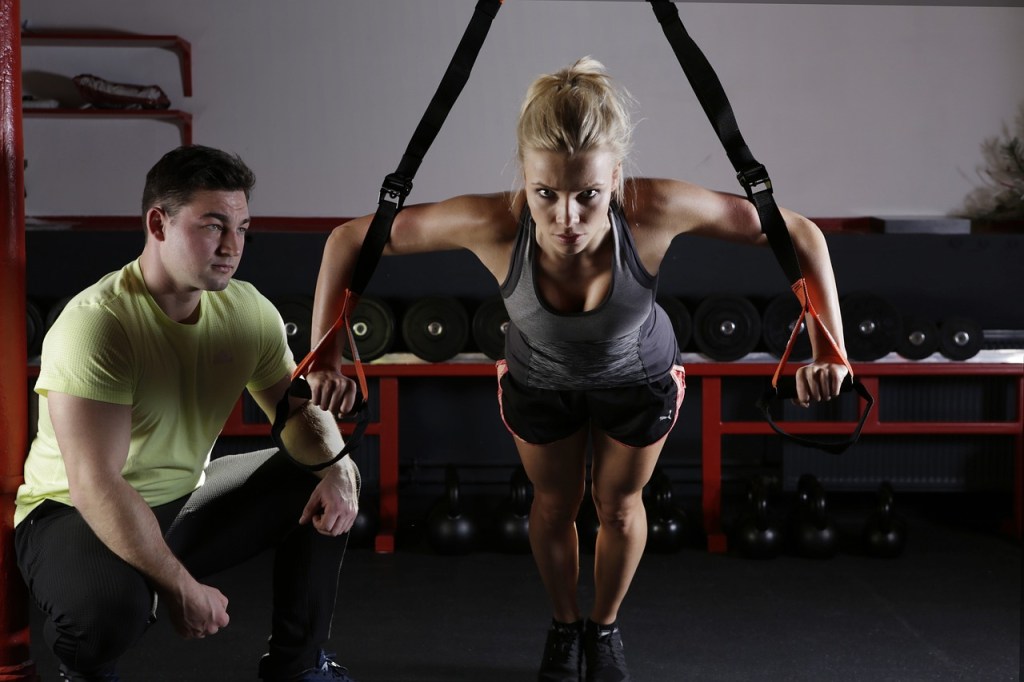 Woman working out, exercising
