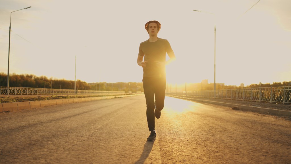 jogger, running down the street